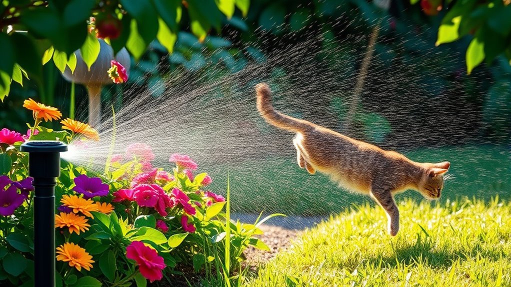 deterring cats from gardens
