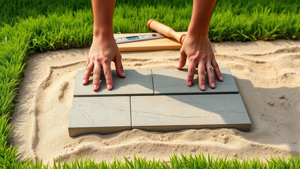 laying garden slabs easily