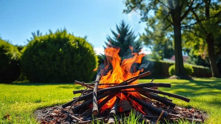 safe garden waste burning
