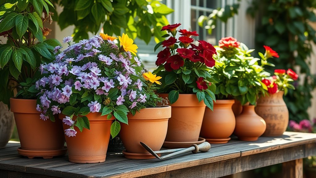 arrange pots step by step