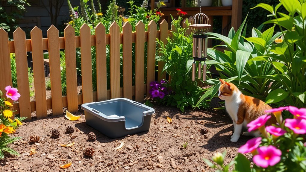 cats choose garden toileting