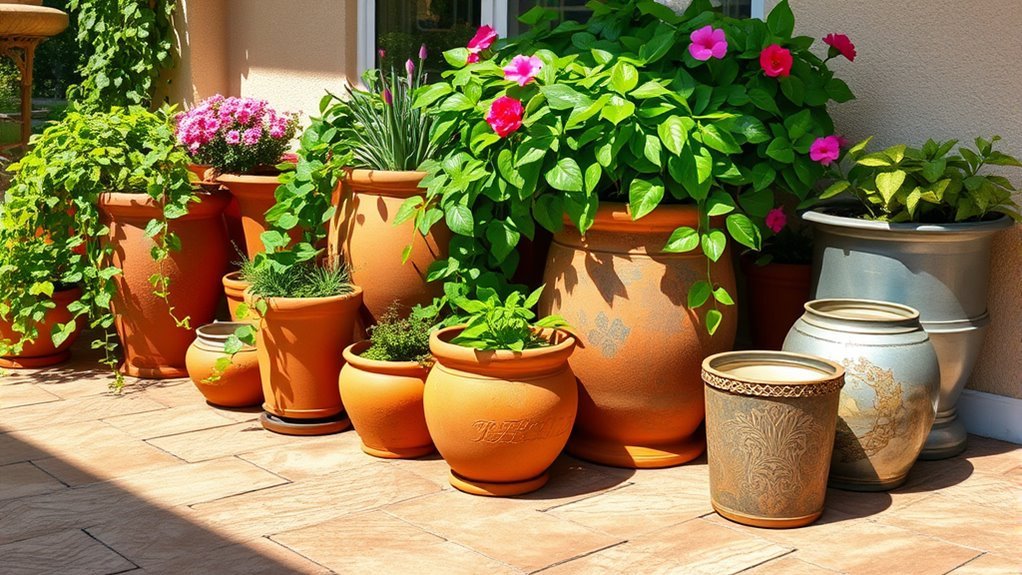 choose suitable garden pots