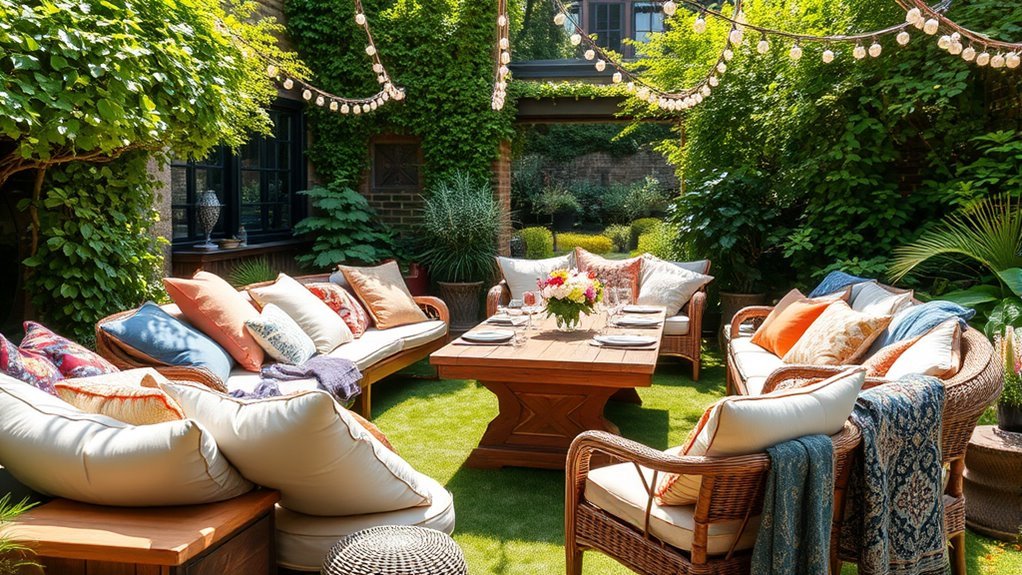 comfortable stylish garden seating