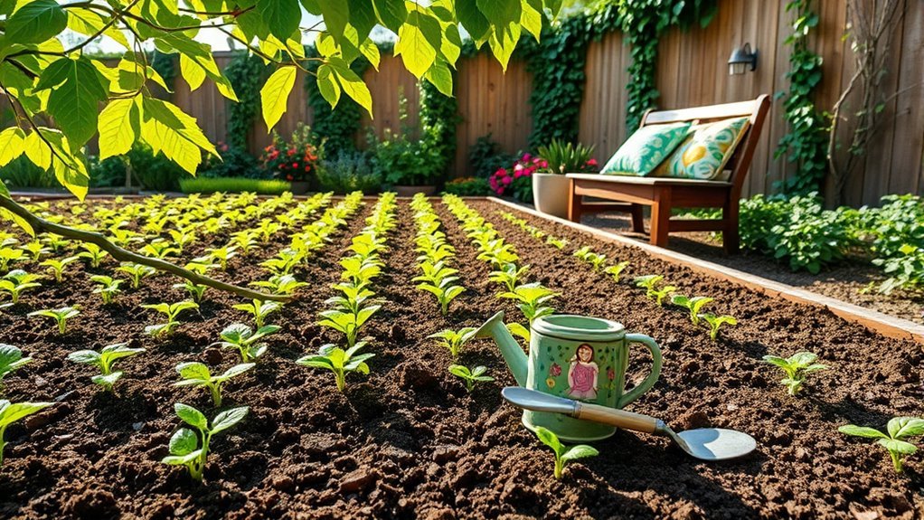 consistent watering weeding pruning fertilizing