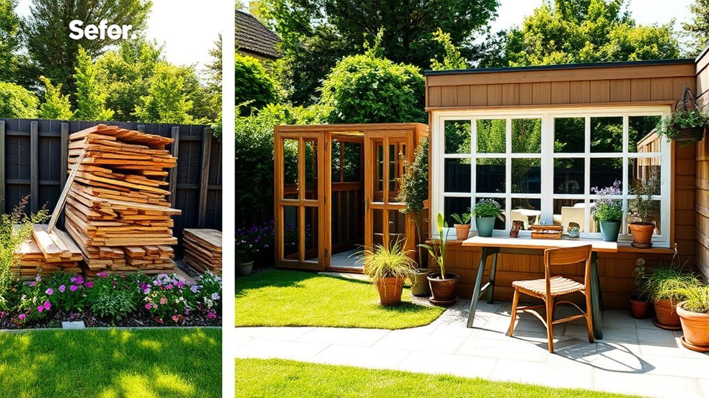 constructing a garden workspace