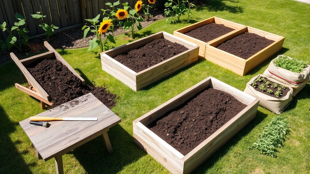 constructing elevated planting areas