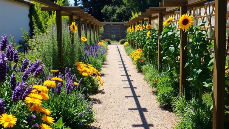 divide long narrow garden