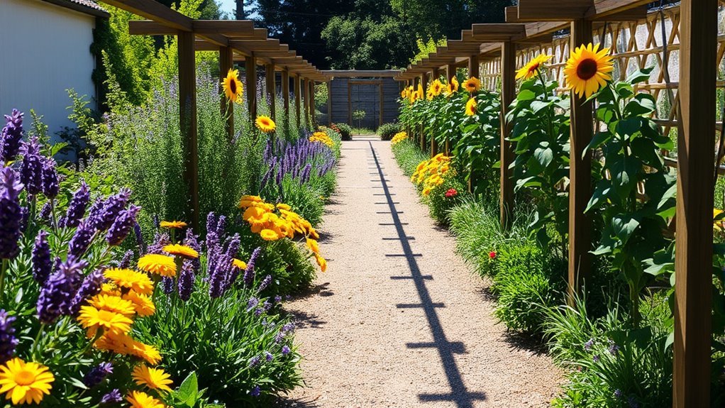 divide long narrow garden