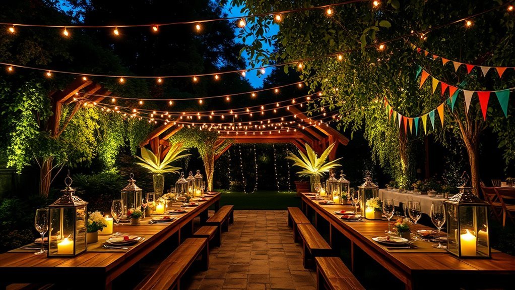 enchanting outdoor lighting ambiance