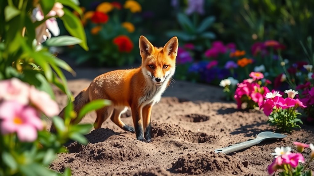 foxes dig for food