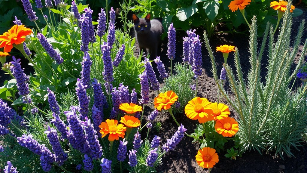 herbs and flowers repel cats