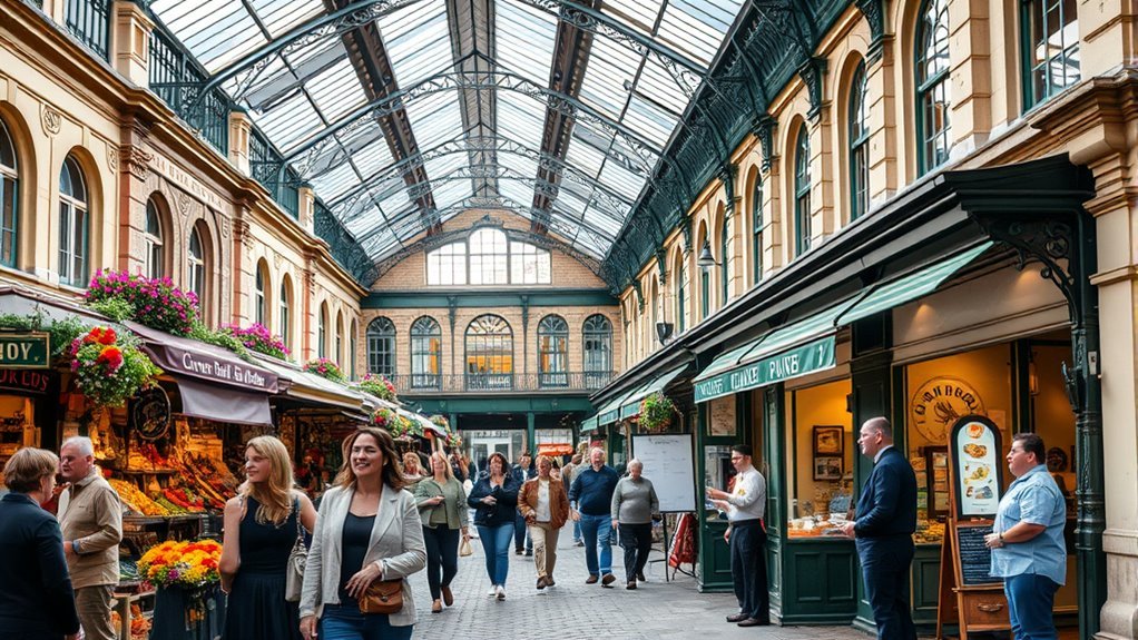 historic market with elegant architecture