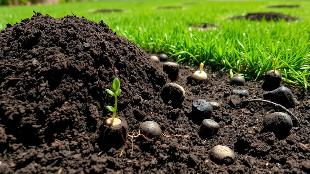 moles damage roots and soil