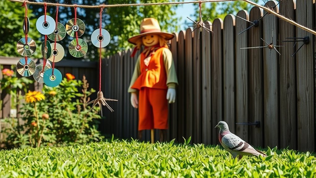 physical deterrents prevent pigeons