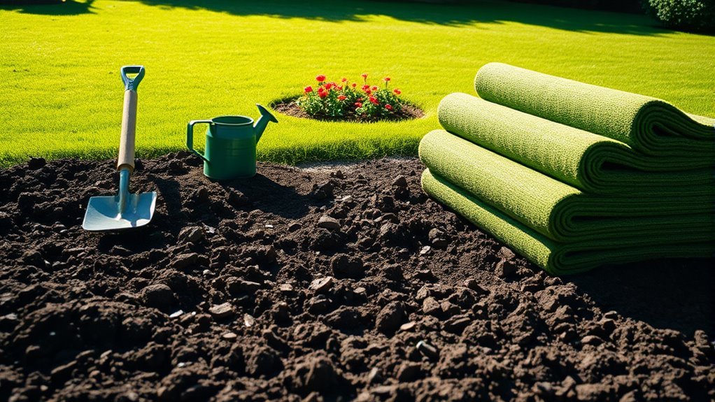 prepare soil thoroughly before turfing