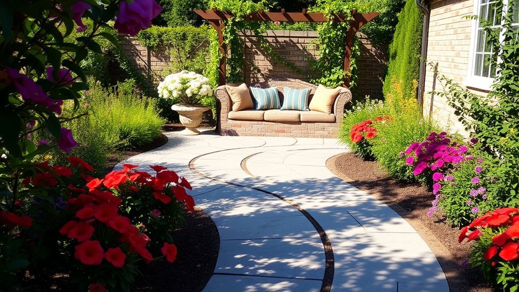 purposeful garden paving design