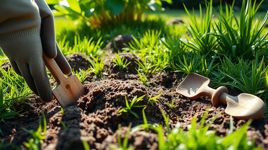 removing garden moles systematically
