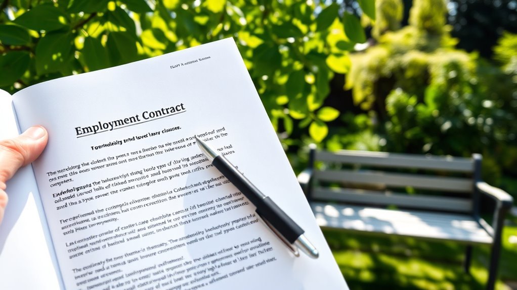 review employment contract clauses