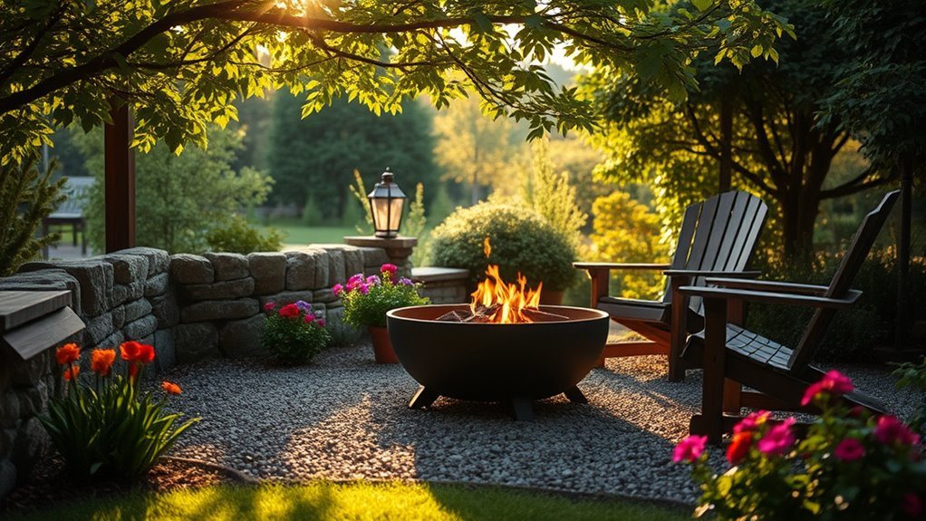 safe fire pit placement