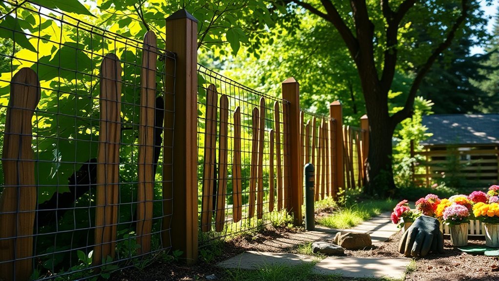 sturdy fence with underground barrier