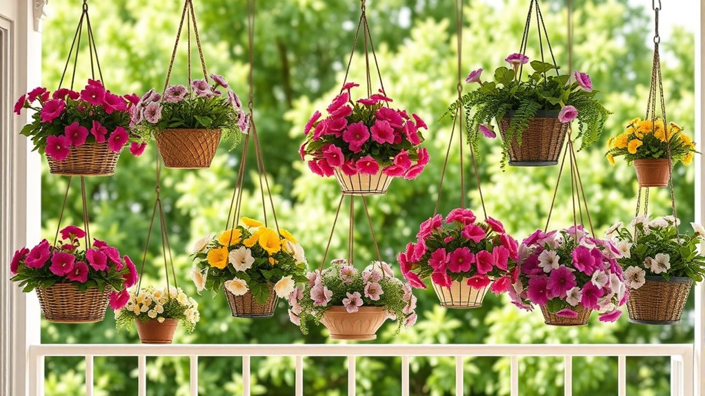 top artificial hanging baskets