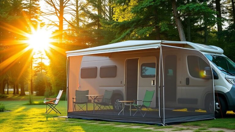 top camping awning screen options