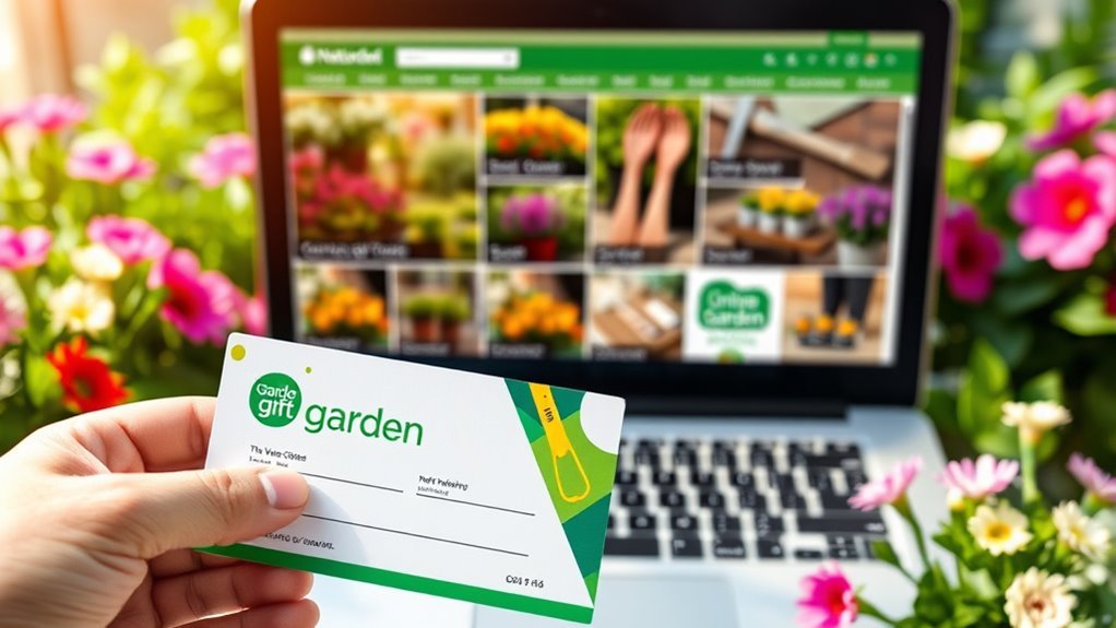 use vouchers at online garden stores