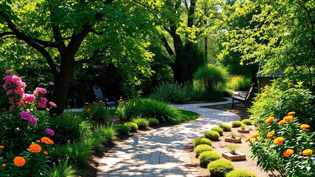 wide garden paths for two