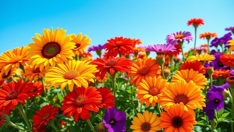 flowers thriving in sunlight