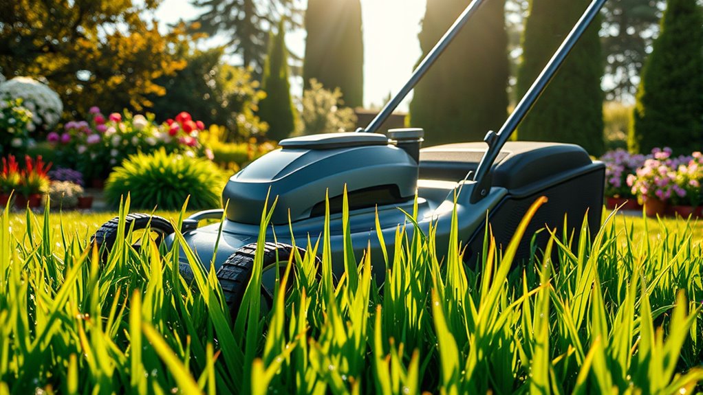 high grass lawn mower guide