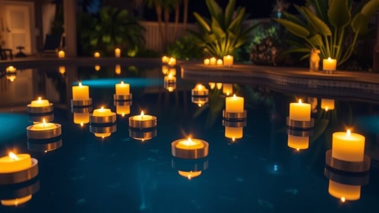 poolside candle lighting options