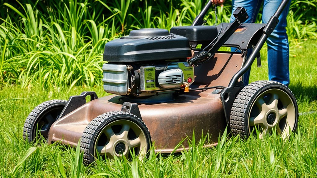 powerful engine adjustable deck