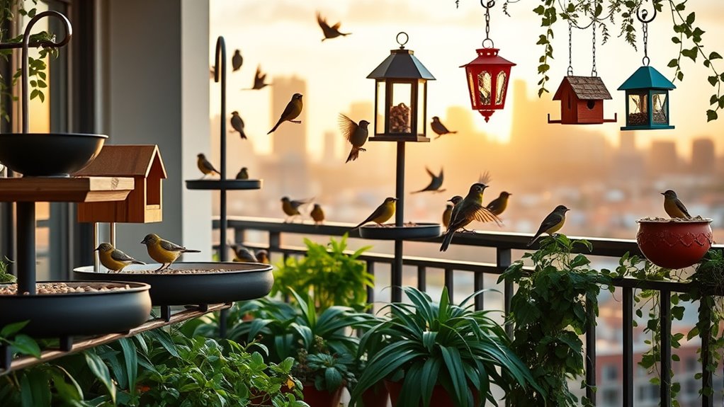 top balcony bird feeders