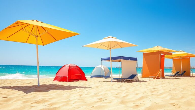 top beach shade shelters