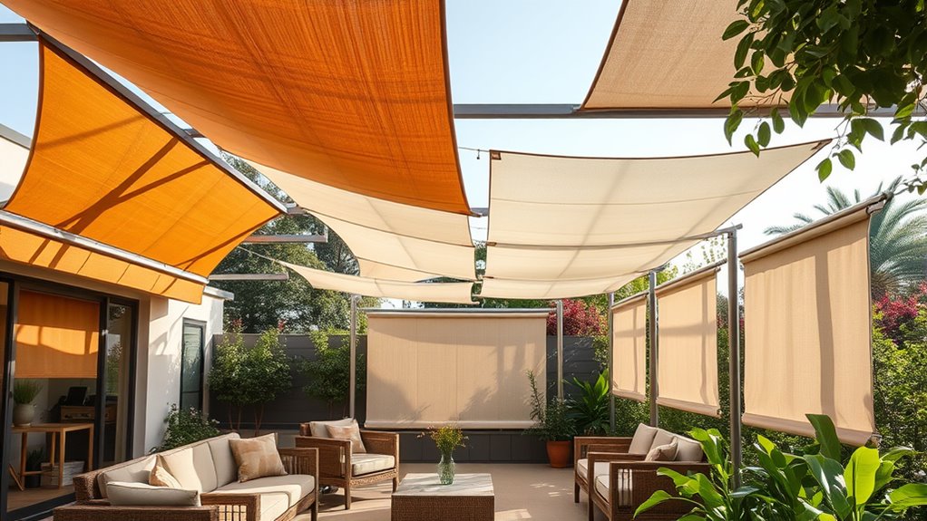 top canvas patio shades