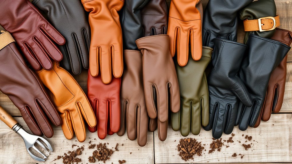 top durable leather gardening gloves