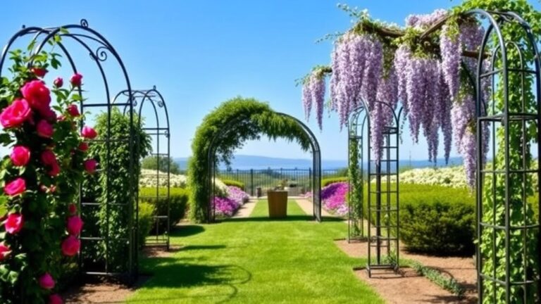 top garden arch trellises