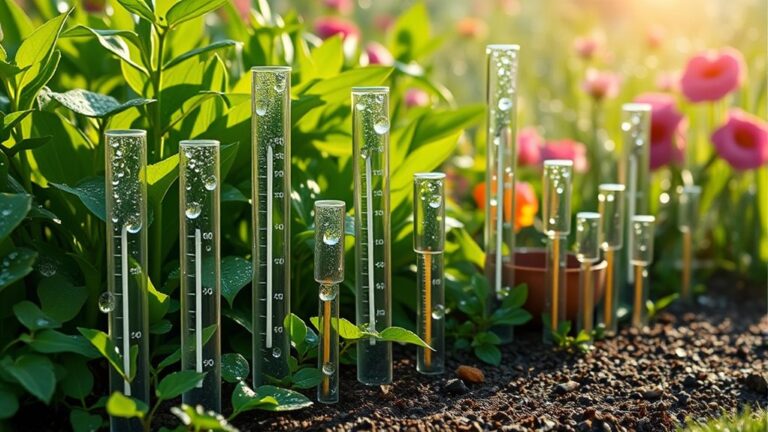 top garden rain gauges