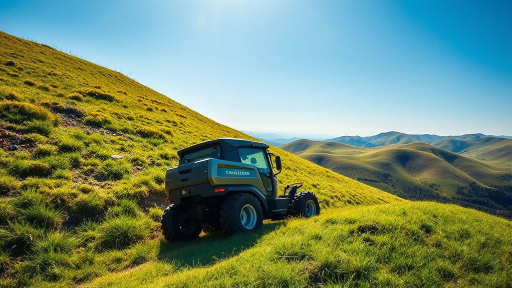 top hill slope lawn mowers