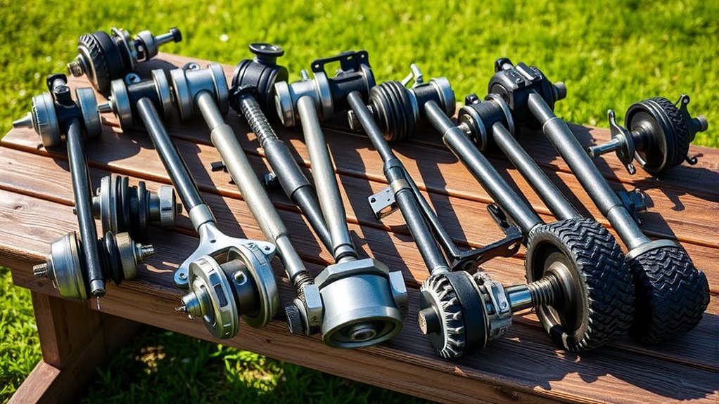 top lawn mower front axles