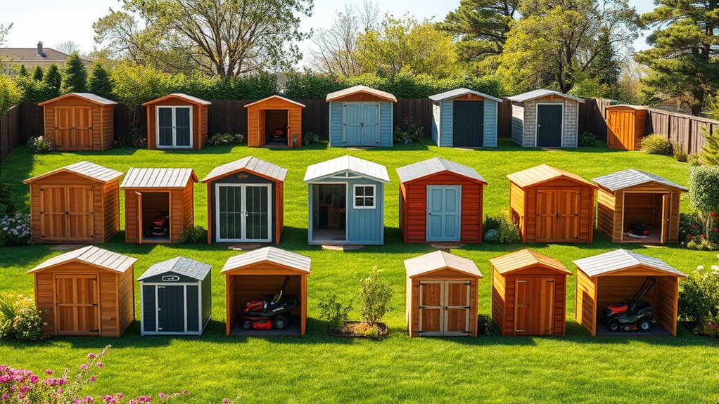 top lawn mower shed sizes
