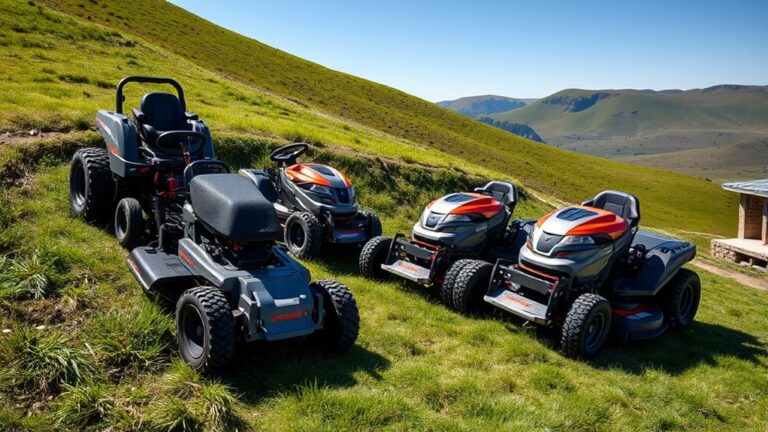 top lawn mowers for sloped