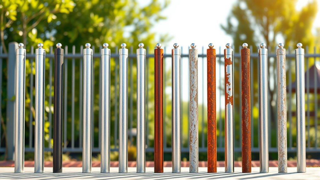 top metal fence poles