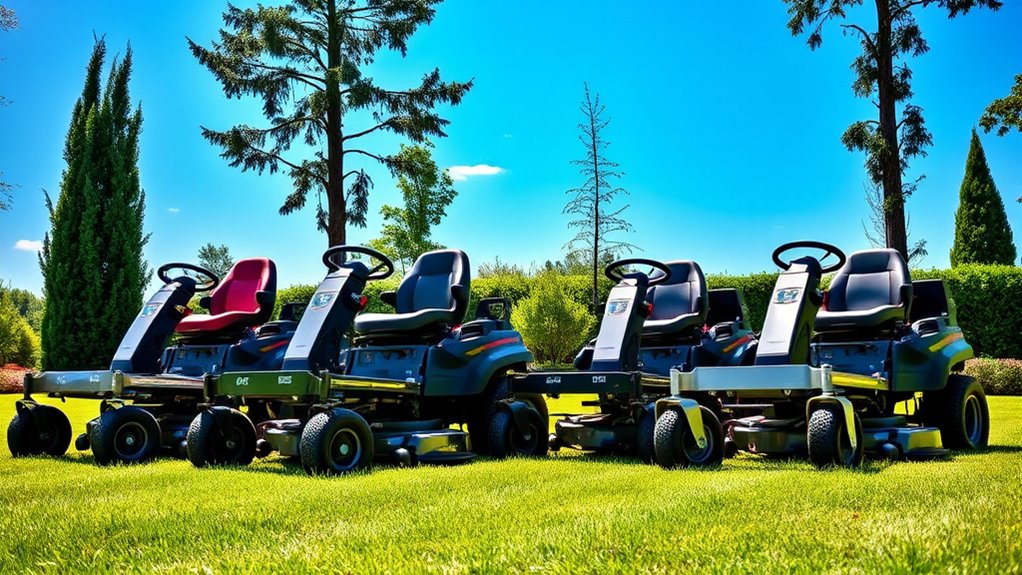 top power steering lawn mowers