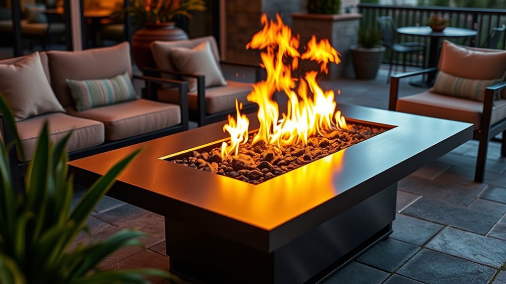 top propane fire pit tables