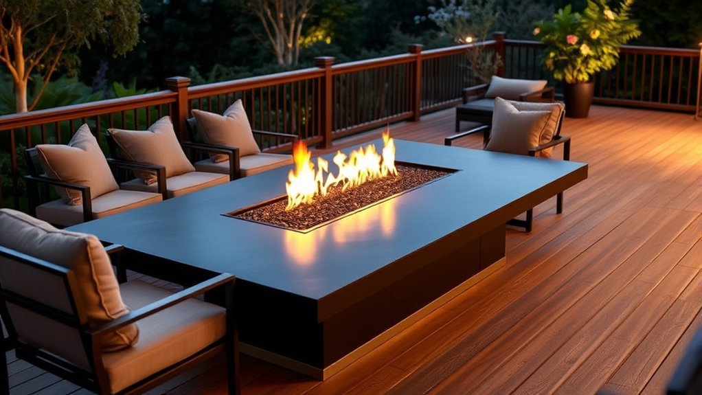 top rectangular fire pits