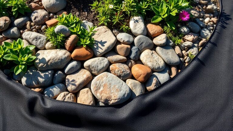 top river rock landscaping fabrics