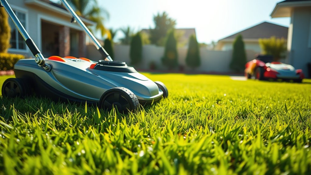top short grass mowers