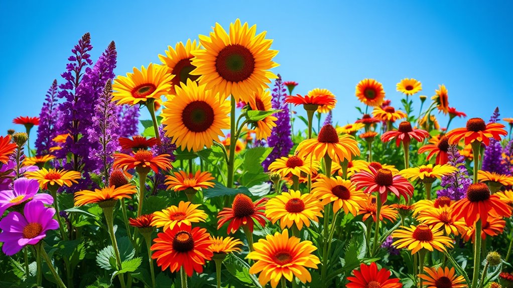 top sun loving garden flowers